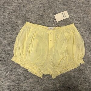 New With Tags My Mum Made It Women's Butter Yellow Ruffle Shorts Bloomers